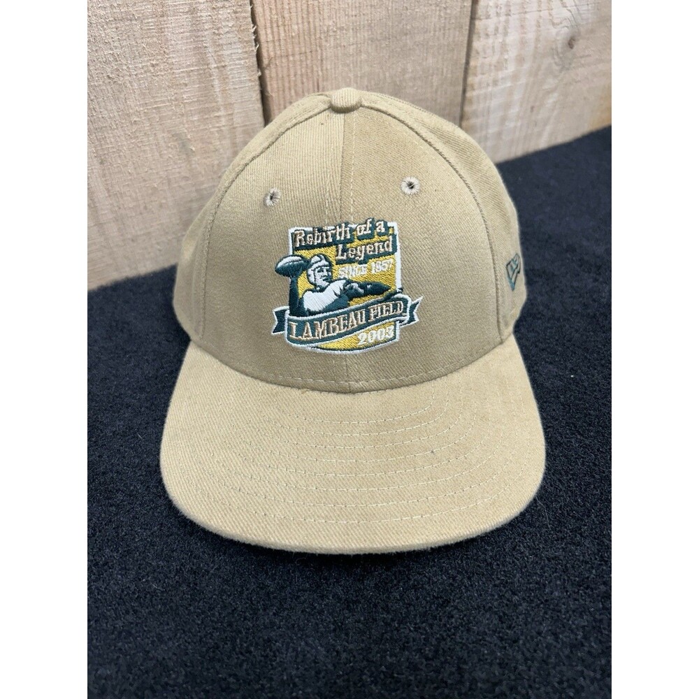 Green Bay Packers Lambeau Field NFL New Era Strap Back Beige